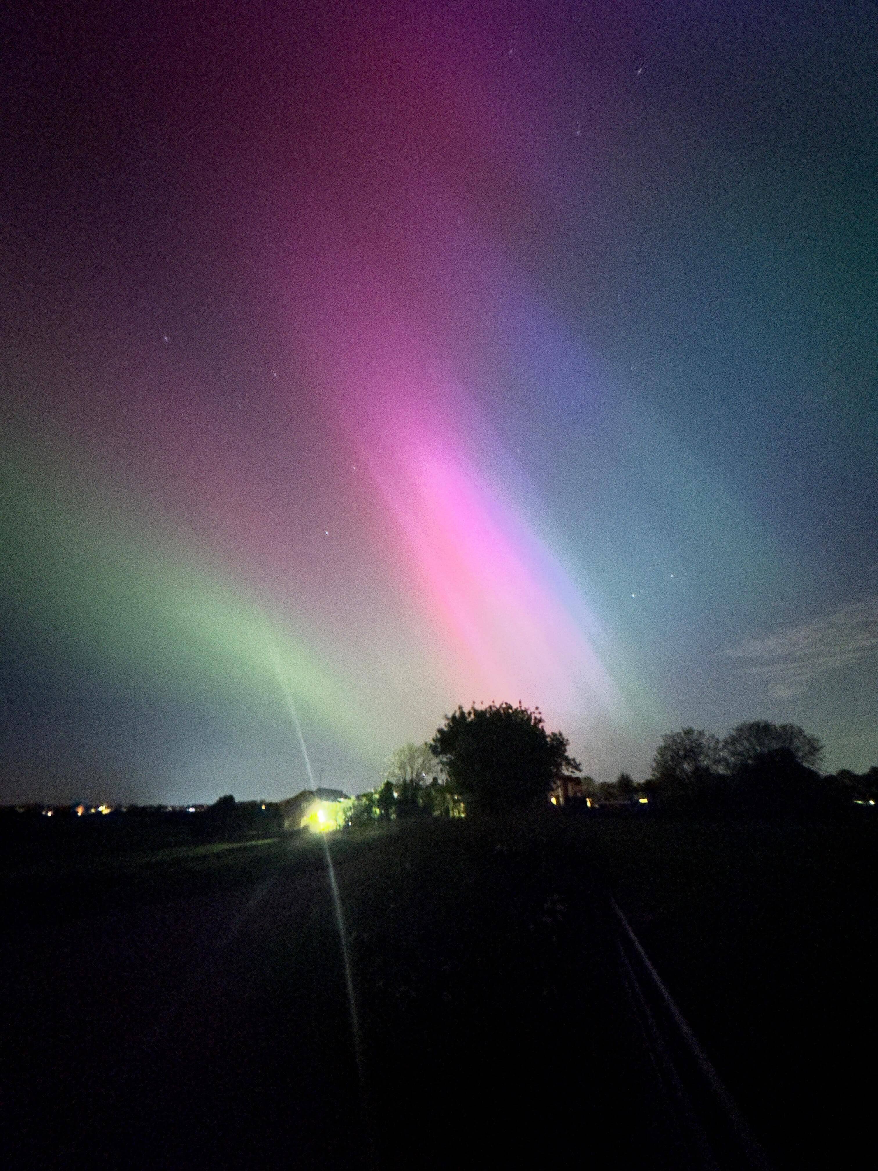 Photo I took my self of the Northern Lights in Warwickshire