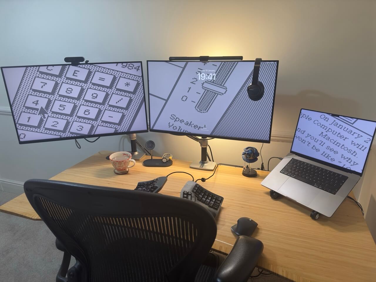 My desk setup showing my working environment.